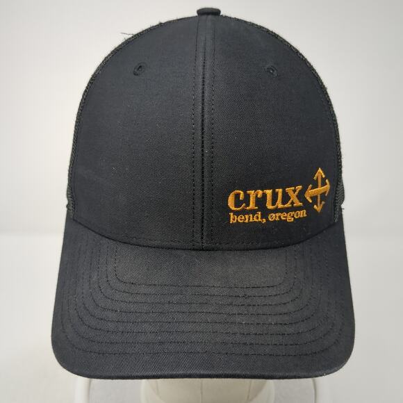 Crux Bend Oregon Snapback Trucker Hat Black One Size Adjustable Richardson - Picture 2 of 10